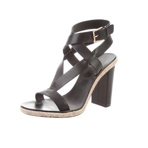 TORY BURCH Leather Cutout Sandals